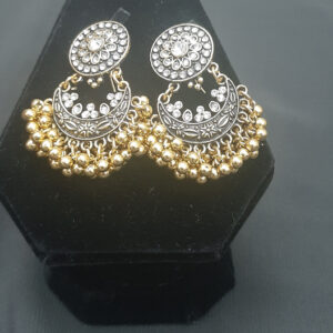 Jhumka Style Sliver Color Earrings