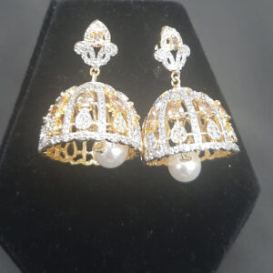 Gold Plated Jhumka Style Earrings