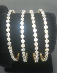 Pearl Beads Gold Plated Bangles