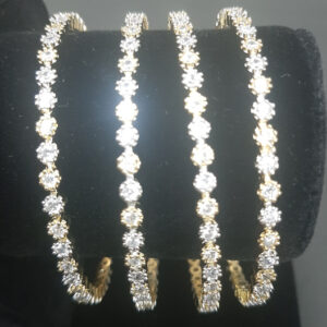 Pearl Beads Gold Plated Bangles