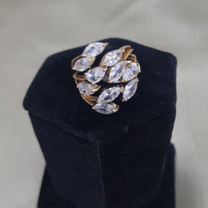 Flower Motif Stone Ring