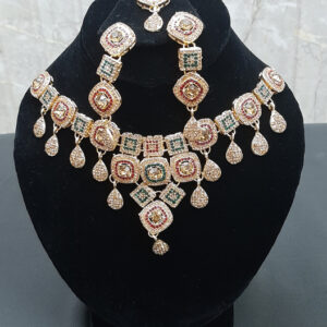 Multi Color Bridal Necklace Set