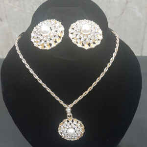 Golden Stone Pendant Set