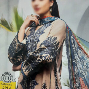 3 Piece Embroidered Unstitched Lawn Dress