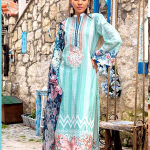 3 Piece Embroidered Unstitched Lawn Dress